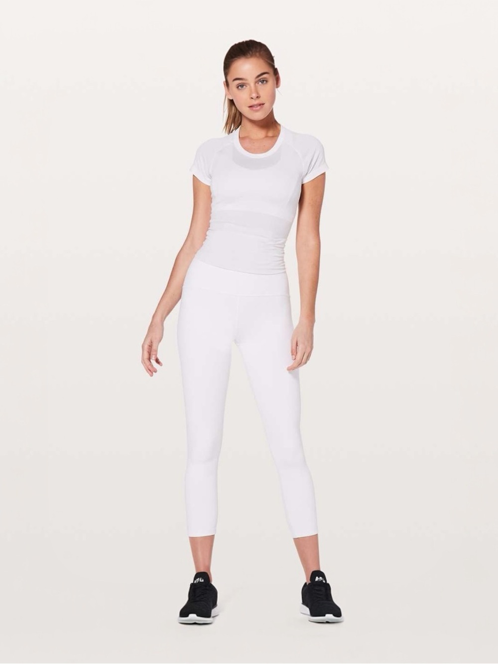 Lululemon Train Times 7/8 Pant 25” White Full-On Luxtreme Leggings Size 4